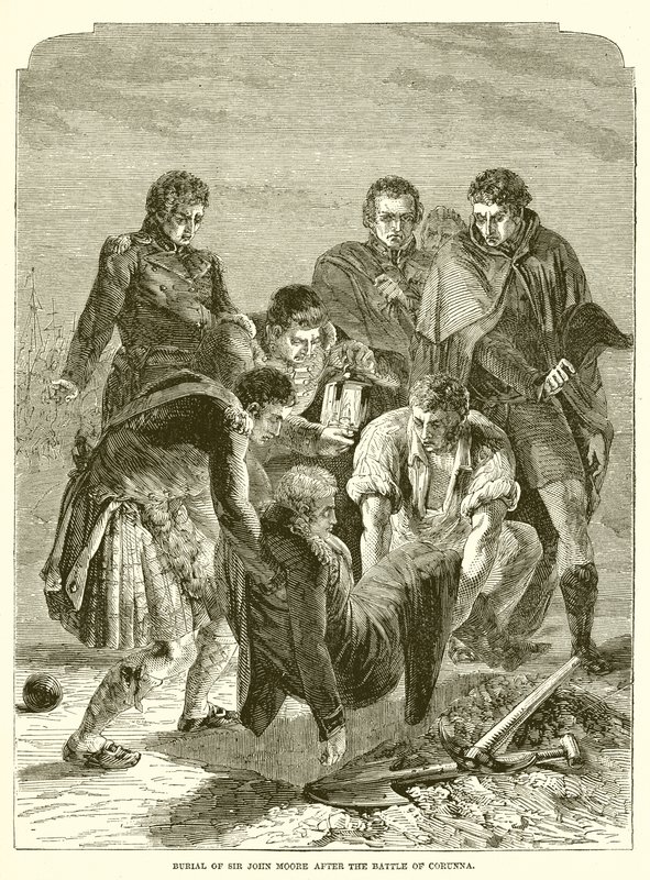 Entierro de Sir John Moore después de la Batalla de La Coruña de English School