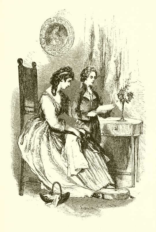 Burke leyendo a su madre de English School