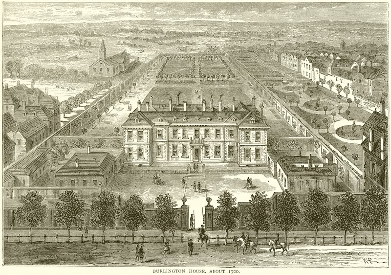 Casa Burlington, alrededor de 1700 de English School