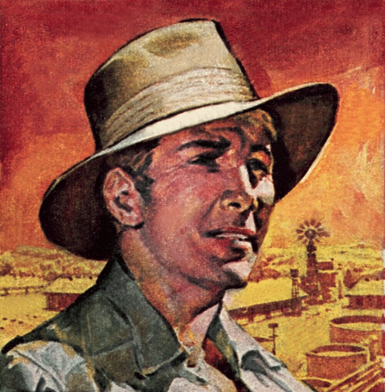 Sombrero de arbusto, o Sombrero del hombre del arbusto de English School