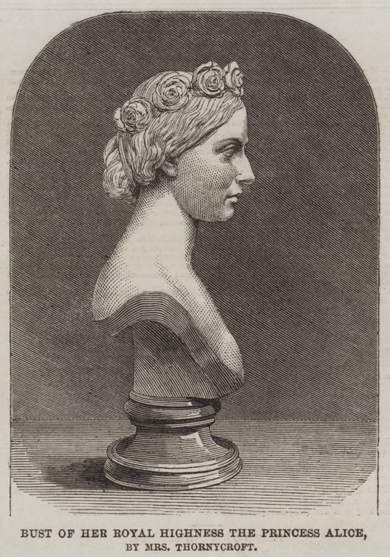 Busto de Su Alteza Real la Princesa Alicia, por la Sra. Thornycroft de English School