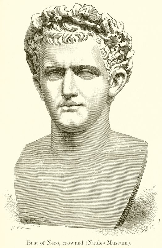 Busto de Nerón, coronado de English School