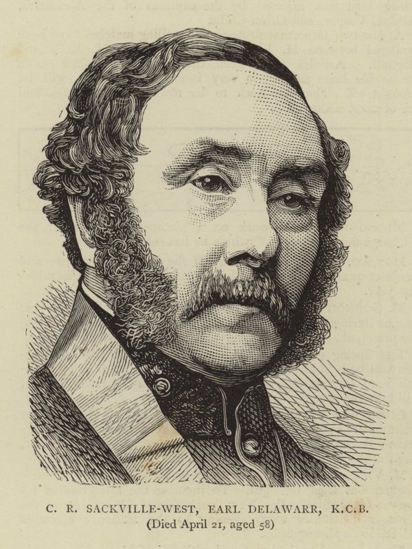 C R Sackville-West, Earl Delawarr, KCB (grabado) de English School