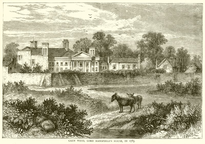 Caen Wood, Casa de Lord Mansfield, en 1785 de English School