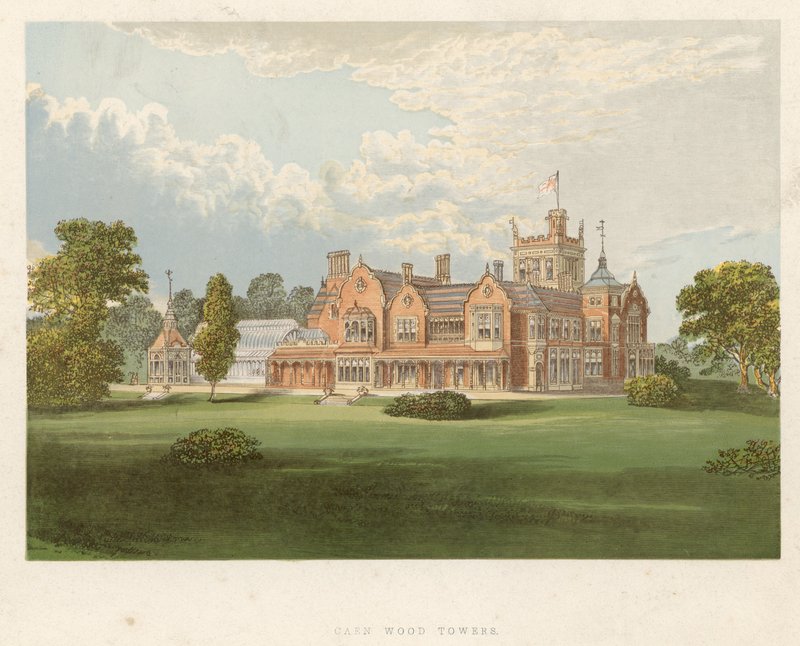 Caen Wood Towers, Middlesex, la residencia del Conde de Mansfield de English School