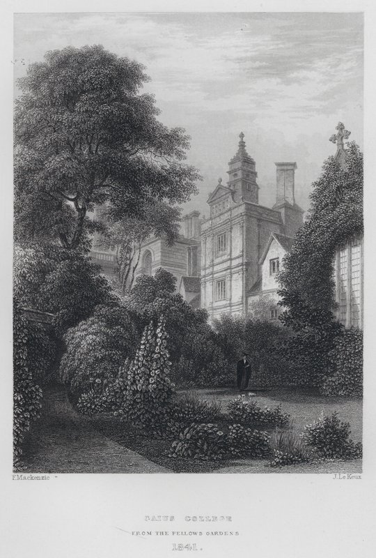 Caius College, desde los Jardines de los Fellows de English School