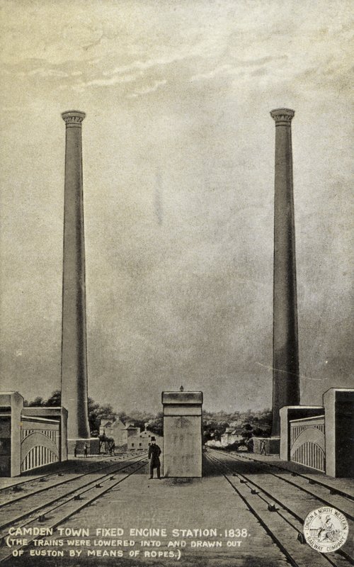 Estación de Motor Fijo de Camden Town, 1838 de English School