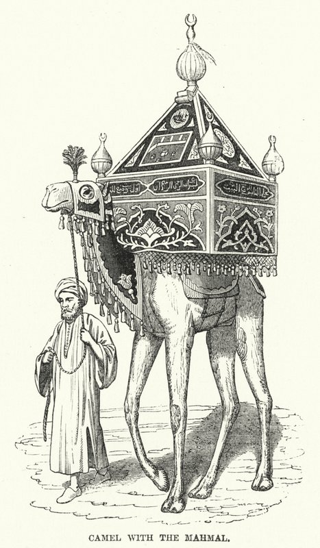 Camello con el Mahmal (grabado) de English School