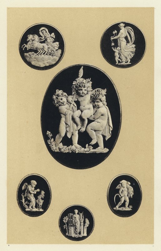 Camafeos en cerámica antigua de Wedgwood de English School