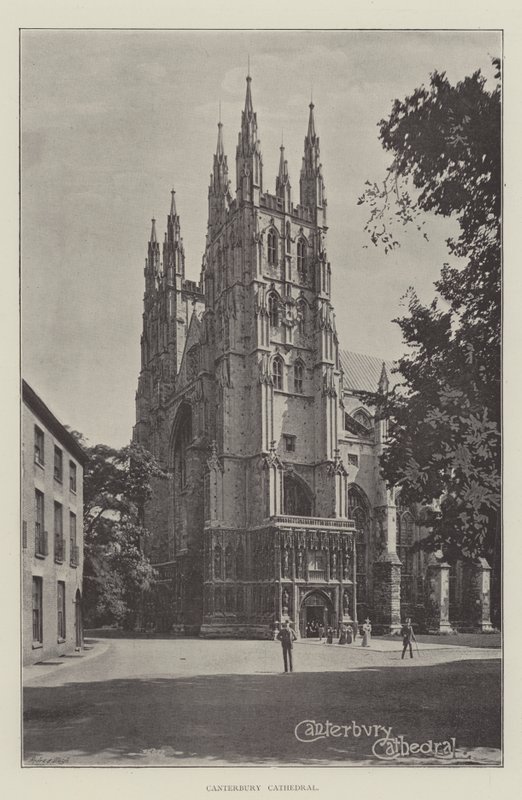 Catedral de Canterbury (litografía) de English School