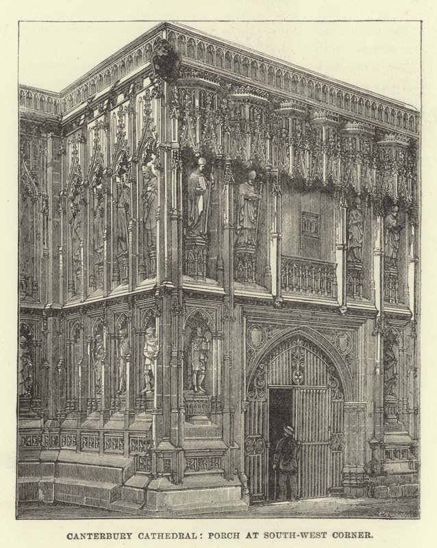 Catedral de Canterbury, pórtico en la esquina suroeste de English School
