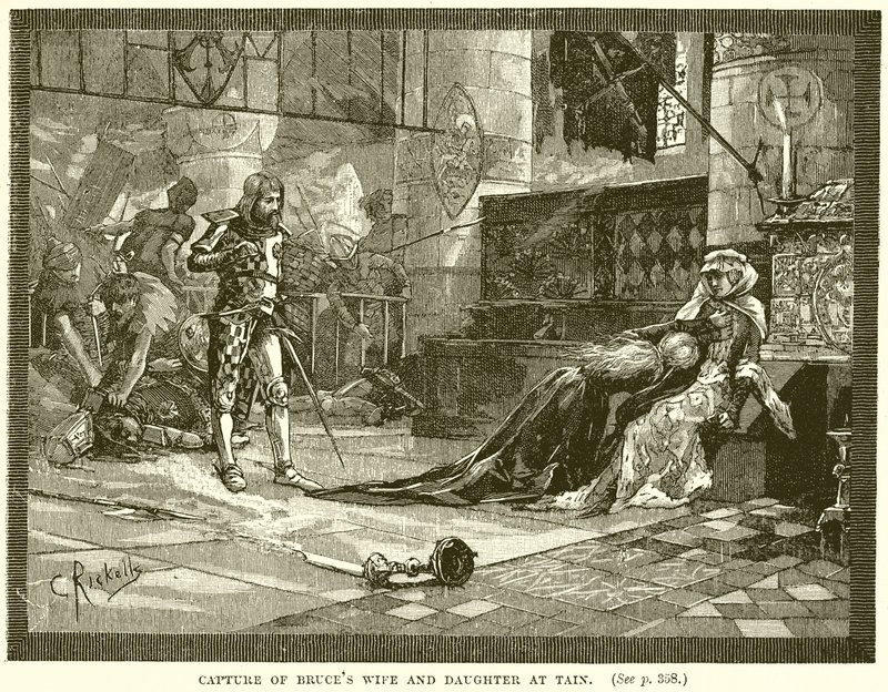 Captura de la esposa e hija de Bruce en Tain de English School