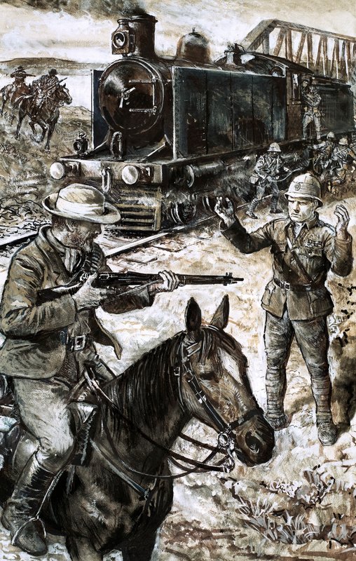 Captura de Winston Churchill durante la Guerra de los Bóeres de English School
