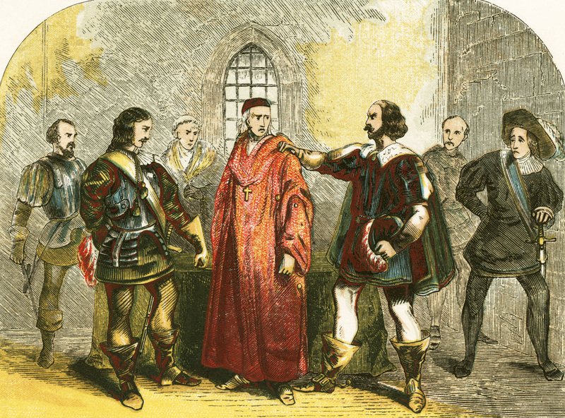 El Cardenal Wolsey arrestado por alta traición de English School