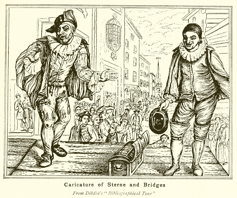 Caricatura de Sterne y Bridges de English School