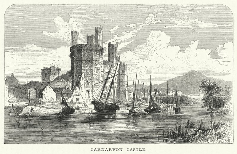 Castillo de Carnarvon (grabado) de English School
