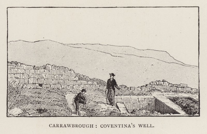 Carrawbrough, Pozo de Coventina (grabado) de English School