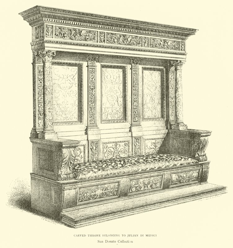 Trono Tallado perteneciente a Juliano de Medici de English School
