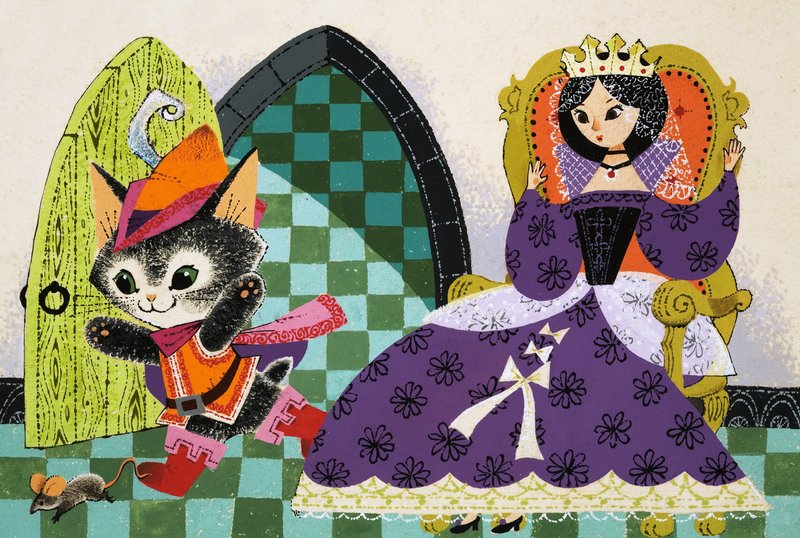 Gato persiguiendo ratón ante la Reina de English School