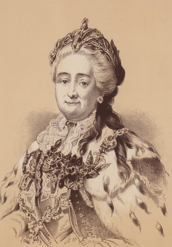 Catalina la Grande, Emperatriz de Rusia (litografía) de English School