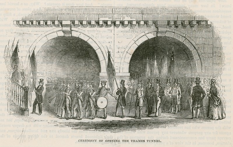 Ceremonia de la inauguración del túnel del Támesis de English School