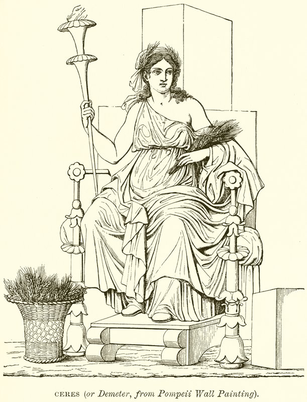 Ceres (o Deméter, de la pintura mural de Pompeya) de English School