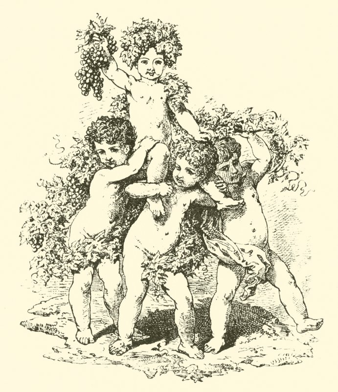 Champagne, figuras alegóricas de English School
