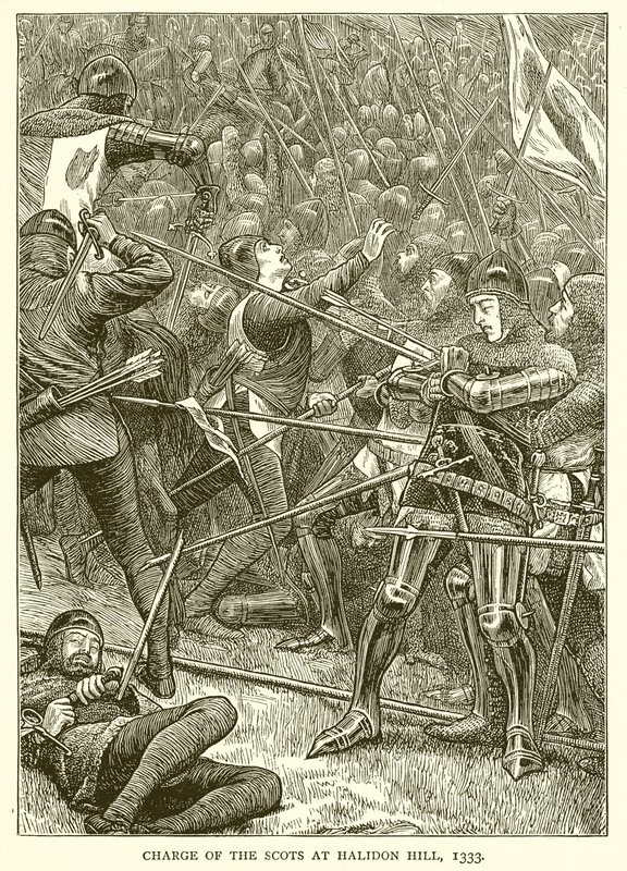 Carga de los escoceses en Halidon Hill, 1333 de English School
