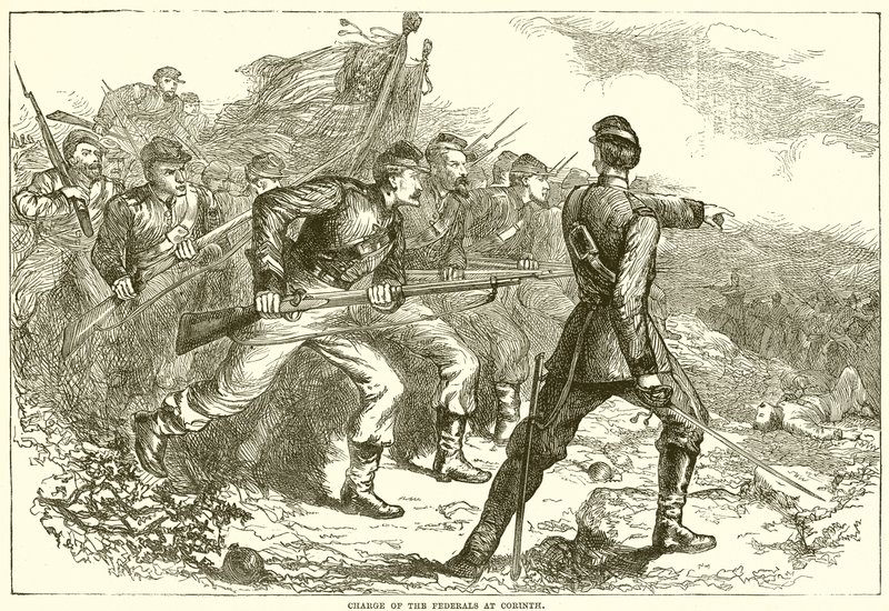 Carga de los federales en Corinto de English School