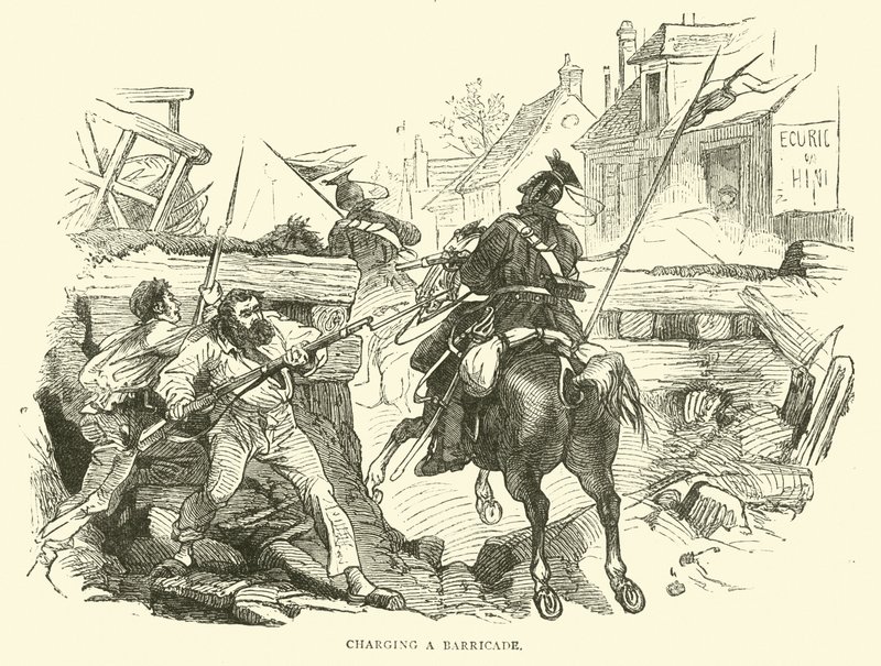Asalto a una barricada, octubre 1870 de English School