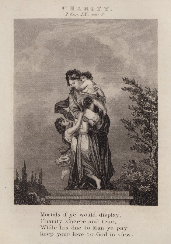 Caridad, 2 Corintios IX, versículo 7 de English School