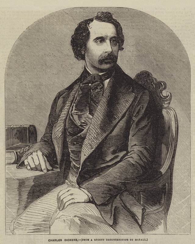 Charles Dickens (grabado) de English School