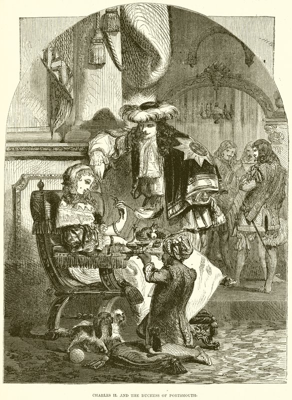 Carlos II y la Duquesa de Portsmouth de English School