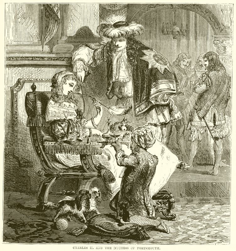 Carlos II y la Duquesa de Portsmouth de English School