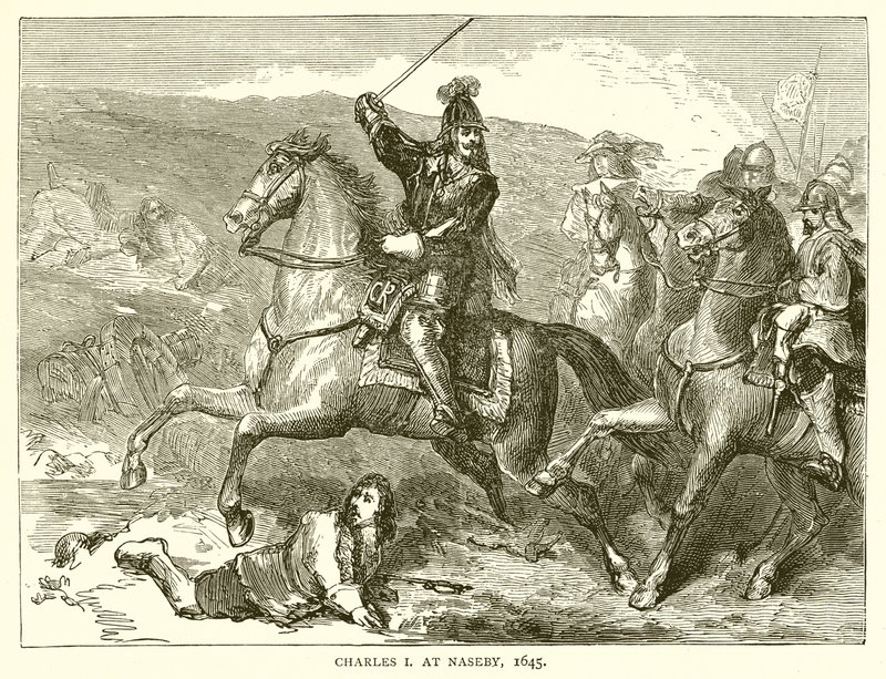 Carlos I en Naseby, 1645 de English School