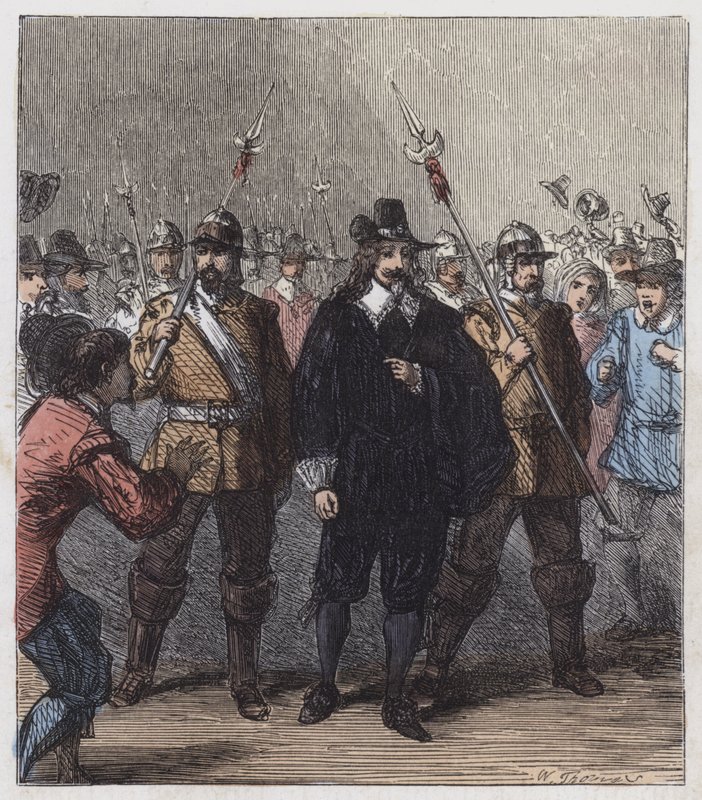 Carlos I, llevado a prisión de English School