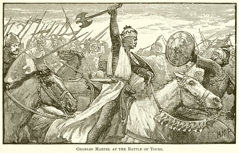Carlos Martel en la batalla de Tours de English School