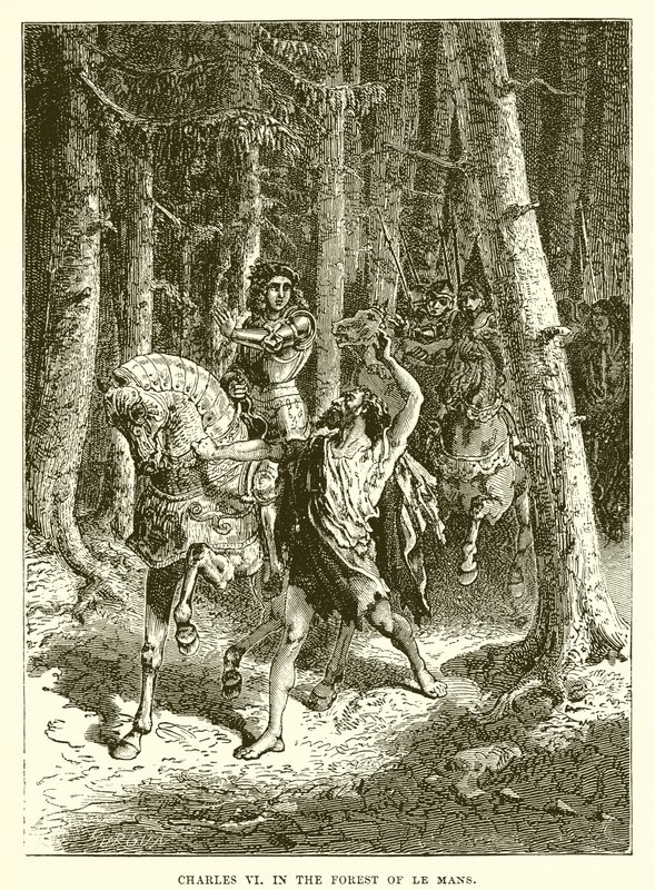 Carlos VI en el bosque de Le Mans de English School
