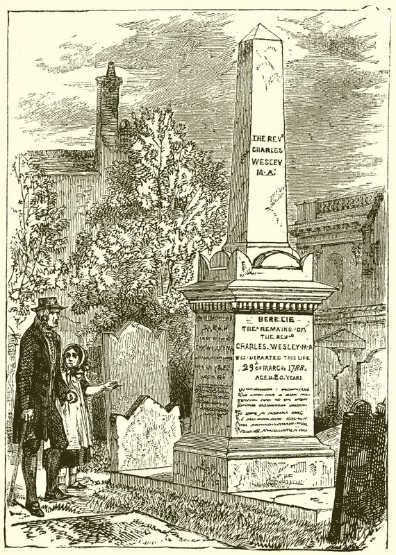 Charles Wesley, Lápida (grabado) de English School