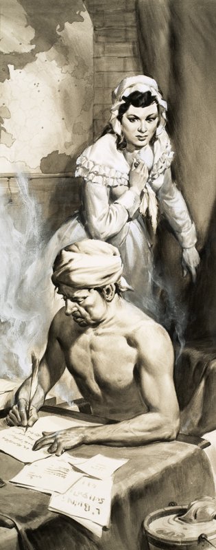 Charlotte Corday a punto de asesinar a Jean Paul Marat de English School