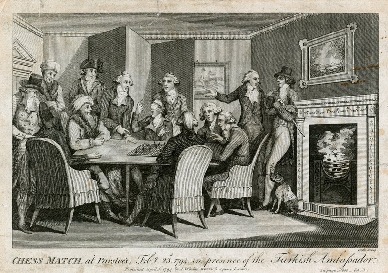 Partida de ajedrez en Parsloes, 23 de febrero de 1794, en presencia del embajador turco de English School