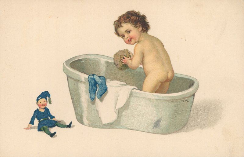 Niño en el baño de English School