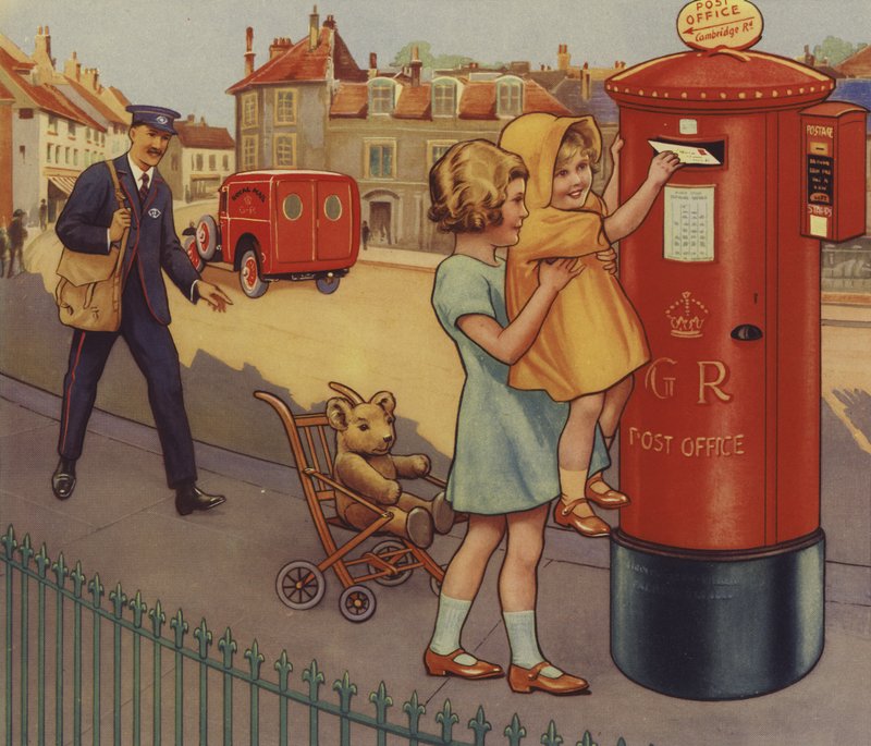 Niños enviando una carta de English School