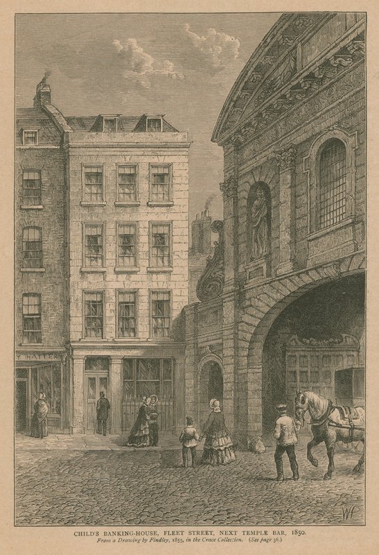 La casa bancaria de Childs en Fleet Street de English School