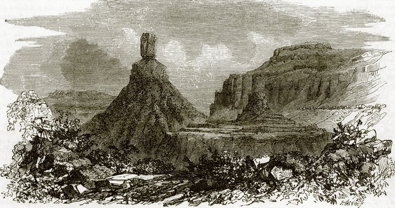 Rocas de chimenea, en las orillas del río Columbia de English School