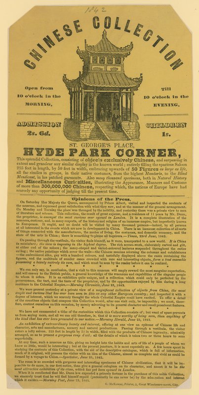 Colección China en Hyde Park Corner, Londres. 1842 de English School