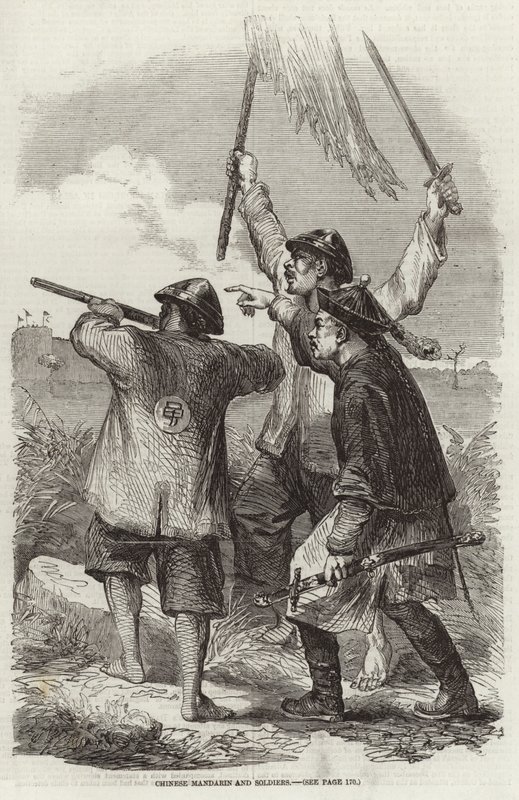 Mandarín chino y soldados de English School