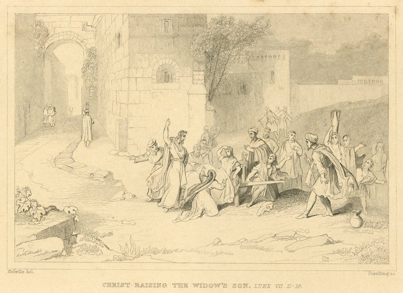 Cristo resucitando al hijo de la viuda, Lucas VII de English School