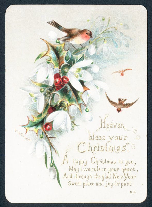 Tarjeta de Navidad - Que el cielo bendiga tu Navidad de English School