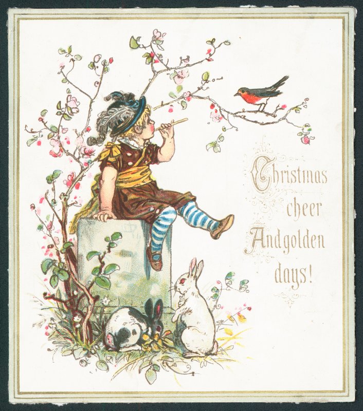 Alegría navideña y días dorados - tarjeta de felicitación de Navidad de English School